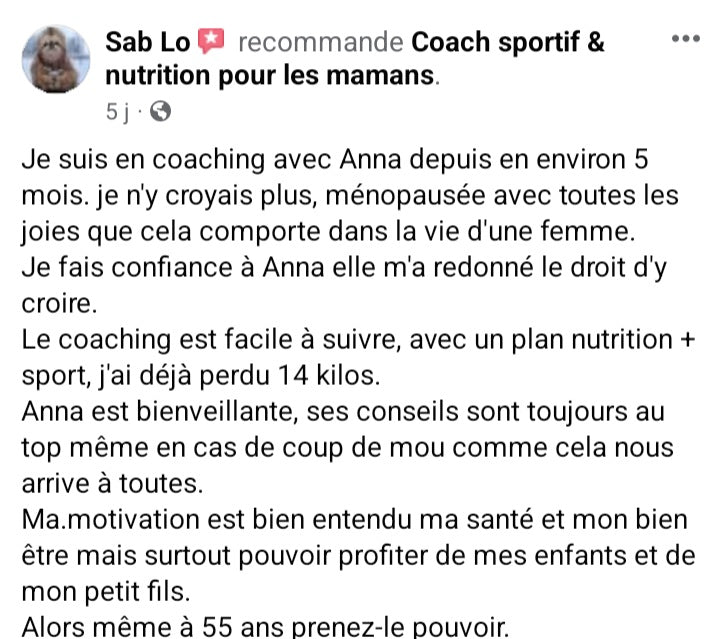 Coach sportive en ligne pour maman