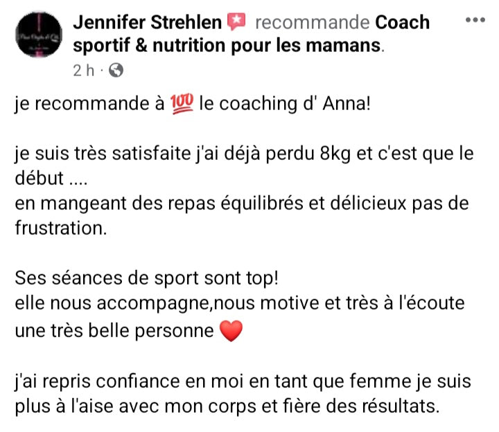 Coach sportive pour jeune maman reprise en main après grossesse
